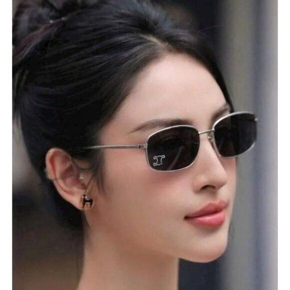 NEW CELINE CL40285U 16A SILVER SQUARE SUNGLASSES WOMEN CELINE - Picture 1 of 10